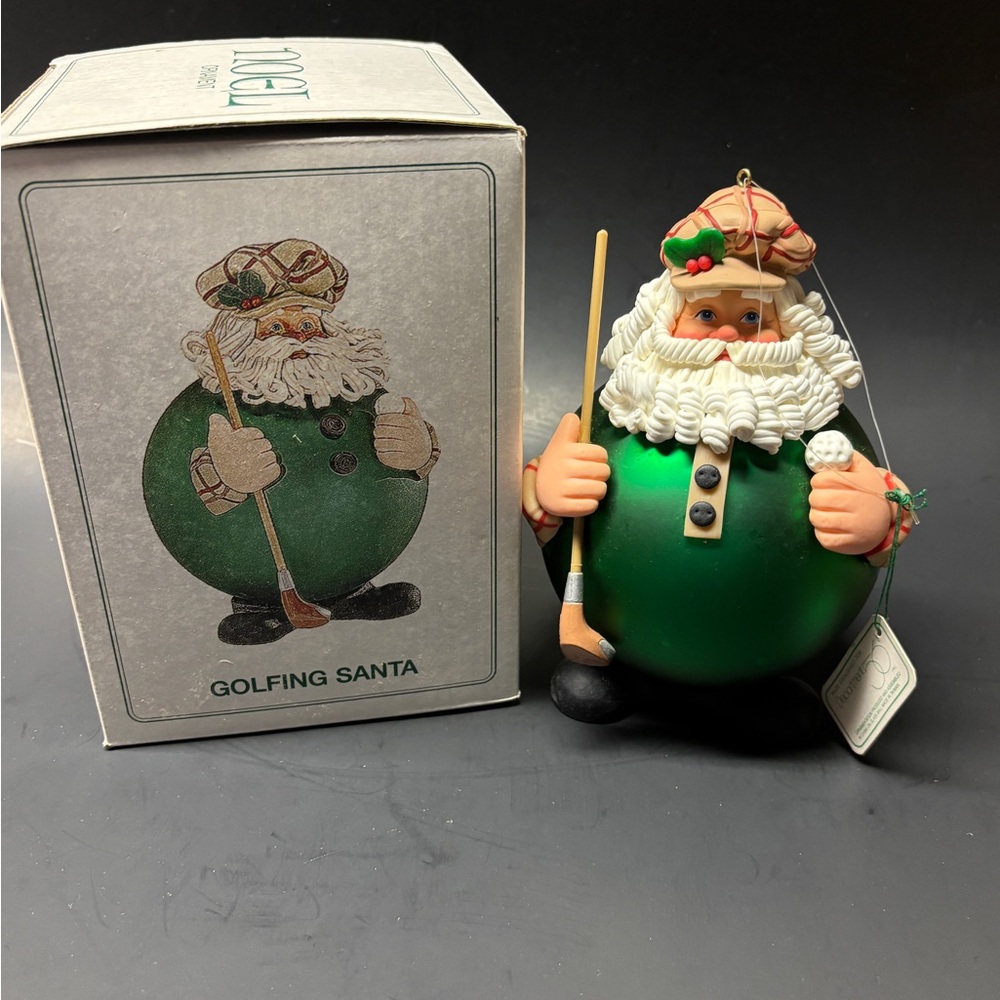Department 56 Golfing Santa Figurine with Box